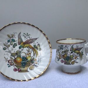 Firm Price Rare Elizabethan Bird Cup and Saucer
